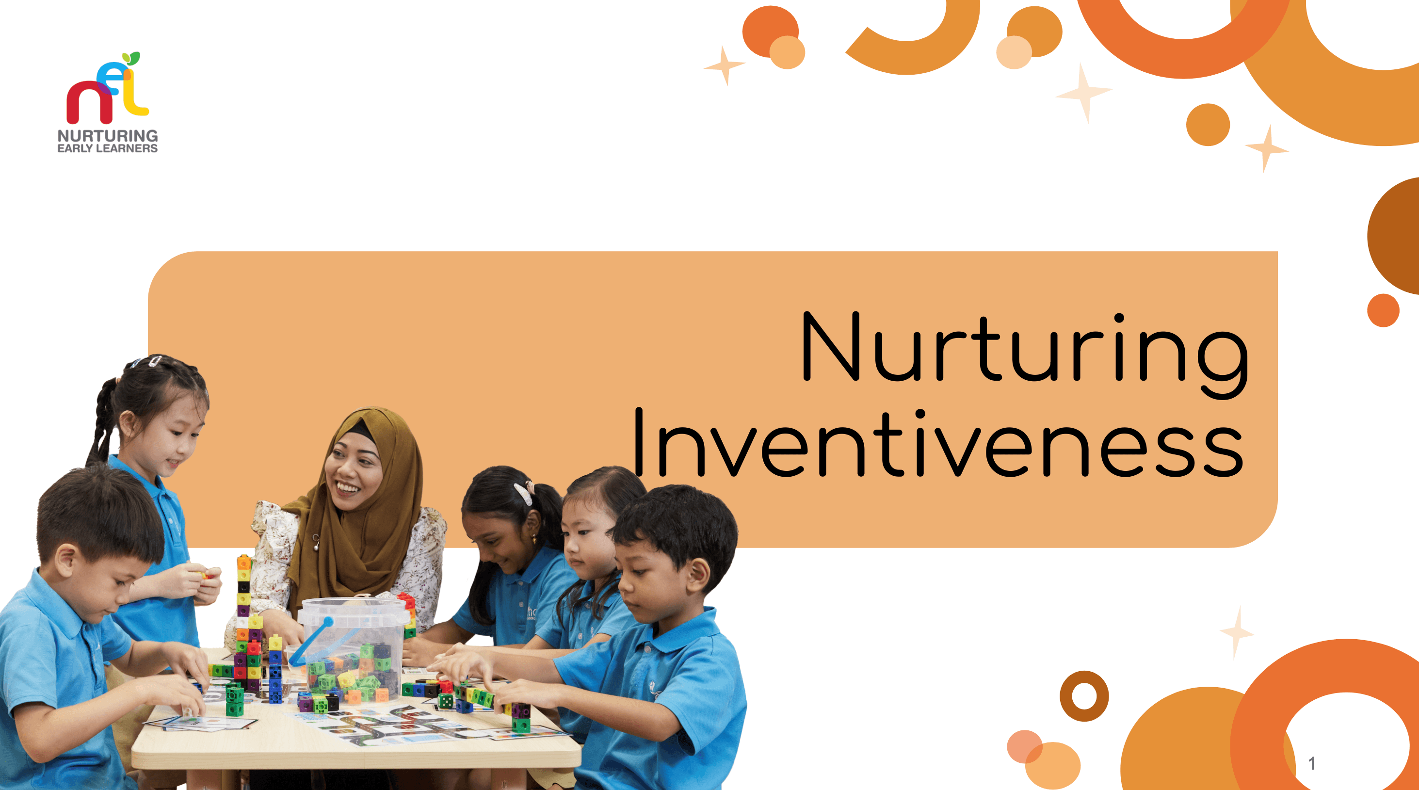 children play with blocks, with words nurturing inventiveness 